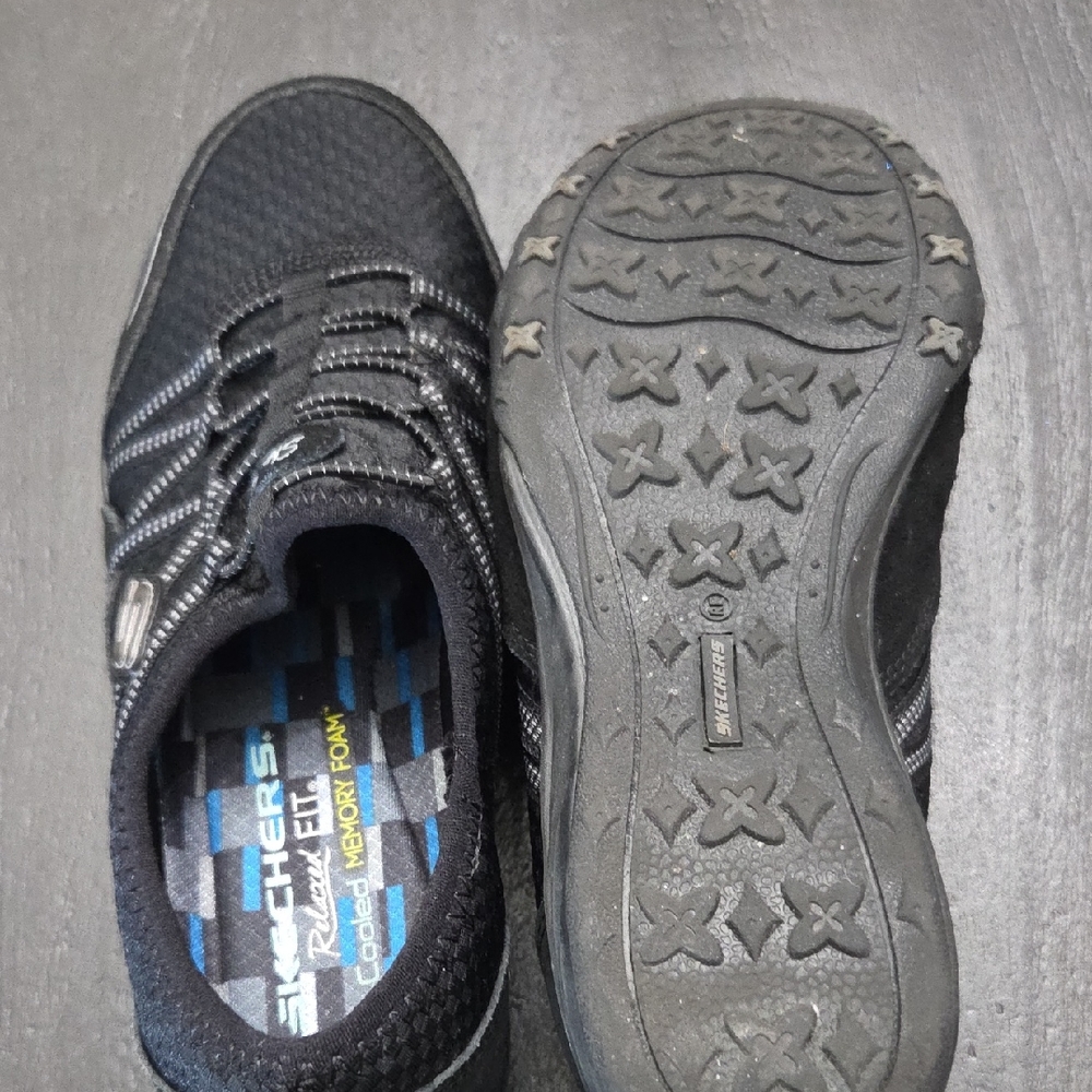 Skechers Black and Gray Athletic Shoes